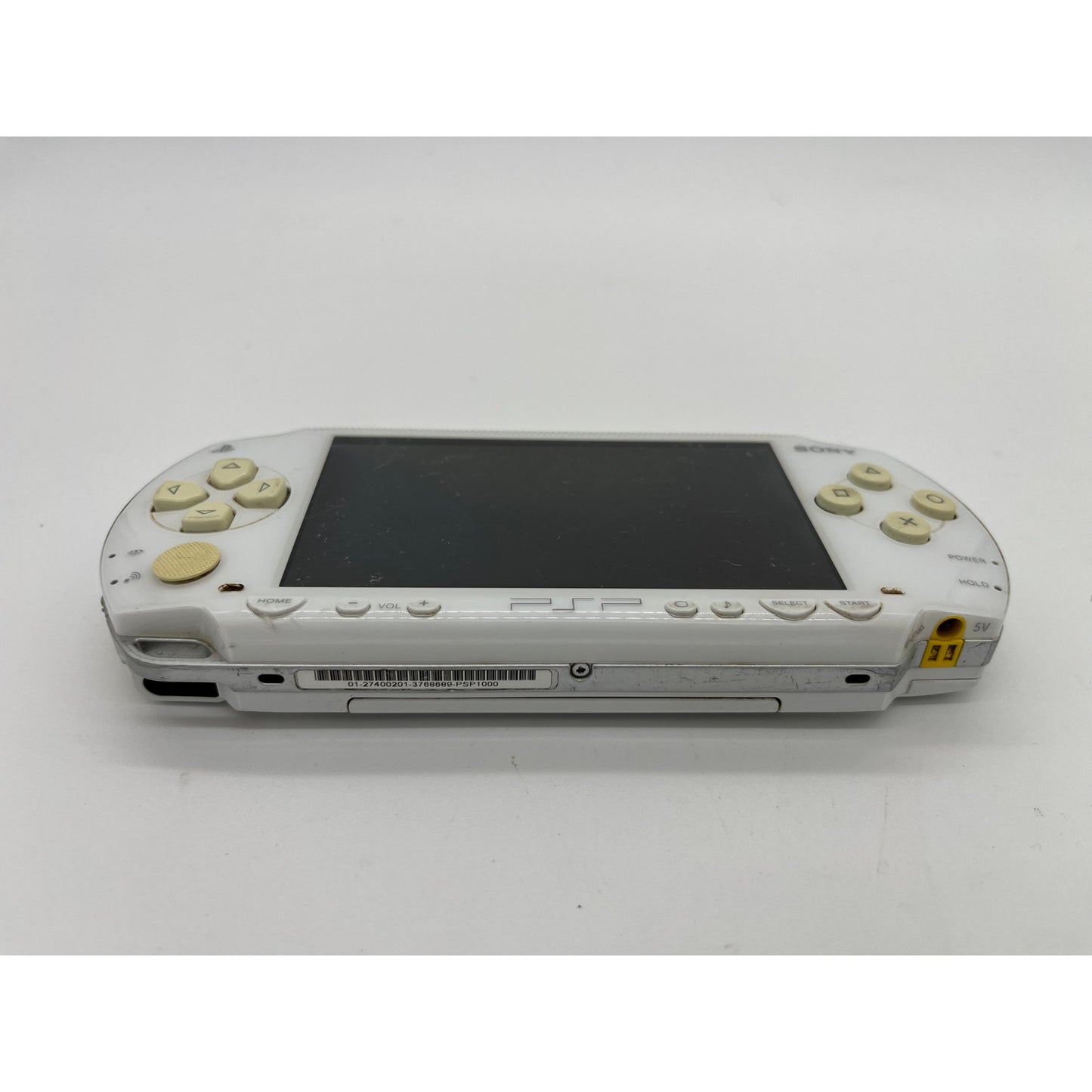 White PSP 1000 Console w/Charger and 3600mAh Extended Battery